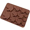 12 grade silicone bordo folhas de folhas folhas de molde de chocolate molde de cubo de gelo bolo molde DIY moldes de cozinha moldes de cozinha th0634