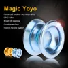 Yoyo Professional Magic Yoyo T8 Alliage d'aluminium Métal Yoyo 8 Roulement à billes KK avec chaîne Jouets pour enfants Yoyo Lake Bleu Or Couleurs 230227