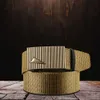 Cinture DOOPAI Cintura da uomo con fibbia in lega Cinture elastiche traspiranti per uomo Cowboy Designer Belt Corps Canvas Cintura tattica da caccia all'aperto Z0228