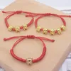 Link Bracelets Chain Mascot Five Fortunes Golden Tiger Red String Bracciale 2023 Cinese Kealth Porta Wealth Lucky Good Blessing