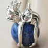 Подвесные ожерелья малахит тигр глаз кристалл lapis lazuli Howlite aventurine Quartz Quartz Goldstone Blue Sand лягушка Bead Wfh859