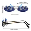 Солнцезащитные очки 1pc трендовый пламя двойной линзы в форме края косплей Кослей Хэллоуин Очеительские аксессуары