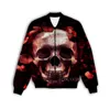 Herenjacks Xinchenyuan Men/Women Rose en Skull 3D Gedrukte jas mode streetwear Men Loose Sporting Coat M53