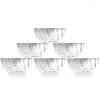 Bowls Creative Transparent Glass Table Boary Bowl Set 6-Piece Heat-resistent Home Dessert Salad Kitchen Rice