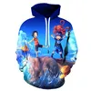 Męskie bluzy z kapturem 3D Pirate King Anime Hoodie Winter Fashion Streetwear Hip Hop Long Sleeve Pullover Bluza Bluza Hoodsku