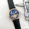 Moda Reloj de lujo para hombre Movimiento mecánico automático Fase lunar Reloj de pulsera de diseñador Marcas superiores Relojes con correa de cuero genuino para hombres Día del padre Regalo de Navidad