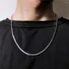 Choker Hip Hop 50/55/60cm Classic Box Chain Men Necklace Width 3MM Stainless Steel Figaro Cuban For Women Jewelry
