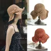 Wide Brim Hats 2020 Parent-child %Raffia Bow Sun Hat Wide Brim Floppy Summer Hats For Women Beach Panama Straw Dome Bucket Hat Shade Hat G230227