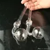 Os transparents long pot incurvé Vente en gros d'accessoires pour bongs en verre, fumer une pipe à eau en verre