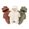 Monos de invierno de 3 a 24M para bebés, niñas y niños, peleles con capucha, ropa infantil de algodón, mono, ropa cálida para nieve al aire libre, 230228