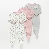 Bébé fille barboteuse né dors-bien fleur bébé barboteuses infantile bébé vêtements à manches longues né combinaisons bébé garçon pyjamas 230228