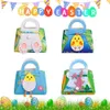 Pasen Gift Wrap Sublimatie Sublimatie Easter Bunny Bag Feestelijke DIY Rabbit Ears Basket Gepersonaliseerde Candy Gift Bag met handgreep feestartikelen