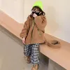 Jackets Girls Plush 두꺼운 따뜻한 겨울 재킷 패션 가방 어린이 아이 지퍼 편지 후드 3-10y unex children auterwear 옷