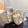 Hot Straw Luxury Totes Designer Bag Womens Handbag Cloebag Beach Bags Tote Bag Women Fashion Letters Print Shoulder Crossbody Bags Purse 230220