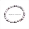 Beaded Natural Stone Bracelet Inspirational Bead Healing Prayer Marathi Yoga Mas Charm Drop Delivery Jewelry Bracelets Dhgxo