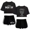 Pantalons deux pièces pour femmes Stray Kids Survêtement Femmes Ensemble SKZ Noeasy Deux Pièces Ensemble Coton Haut Sexy Taille Moyenne Shorts Kpop Lady Fitness Sportsuits D'été 230228