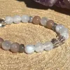 Strands MG1775 8 MM Sunstone Moonstone Clear Quartz Bracciale da donna in labradorite