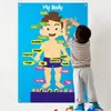 Science Discovery Felt Montessori Baby Busy Board Human Body Preschool Biology Tidig inlärningsleksaker med 30 avtagbara kroppsdelar 230227