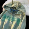 Sweats à capuche pour hommes Sweats Harajuku Angel Ears Hoodies Femmes Retro Oversize Zipper tter broidery Sweats Automne Y2K Long Seve Hooded Jackets Tops 0228H23