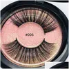 False Eyelashes Pink Box 3D Mink Eyelash Extensions Thick Lashes Natural Eye Makeup Maquaigem Drop Delivery Health Beauty Eyes Dhtjm