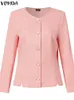 Frauenanzüge Blazer Vonda Mode Frauen elegant ol Style 2023 lässige Knöpfe losen Solid Color Streetwear -Schichten Langarm 230228