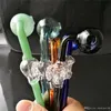 Transparent bones head color bend pot Wholesale Glass Bongs Accessories, Glass Water Pipe Smoking