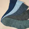 Herrstrumpor Autumn Winter Men Thicked Terry Sockmedium Tube Warm Socks Solid Colortowel Bottom Cotton Socks1Pair EU 3543 US 59 Z0227