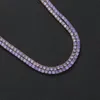 Цепи Bling 4mm Purple Stone Cz out Out Cubic Циркония