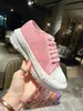 Luxe designer ploeg schoenen low-top denim sneakers wit blauw roze high-top heren en dames veterprint sneaker