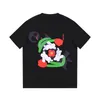 Fashion Design Luxury Mens T Shirt Little Rabbit Tulip Stampa Manica corta Girocollo T-shirt estiva traspirante Top casual Albicocca nera