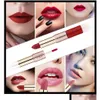 Lippenstift o.two.o mat potlood y schoonheid langdurige waterdichte pigment lippenstiften potloden moisturizer lippen make -up 2 in 1 druppel levering dhr6v