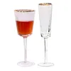 Bicchieri da vino 200 500ml Hammer Pattern Gold Deposit Calice Rosso Champagne Whisky Vodka Cup Home Restaurant Bicchieri fatti a mano Regalo 230228