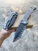 Specialerbjudande MBB T-1 Strong Tactical Folding Knife Z-Wear Black Titanium Coating Stone Wash Blad CNC TC4 Titaniumlegering Handtagning av fickmappknivar med detaljhandelslådan