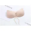 Coussinet de poitrine Femmes Soutien-gorge auto-adhésif sans bretelles Stick Gel Sile Push Up Soutien-gorge invisible Mode féminine Couleur unie Lingerie Drop Delivery Dh9Lo