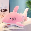 Bonito tubarão brinquedo de pelúcia imitação verdadeiro abraço travesseiro animal marinho boneca presente