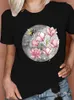 Kvinnor t skjortor val tryck t-shirt för lady söt t-shirt kvinnor kort ärm sommarkläder estetiska tees toppar femme skjorta 2023