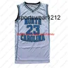 Stitched North Carolina Men Tar Heels 23 Michael Jersey Unc College Basketball Jerseys Black White Blue