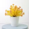 Flores decorativas linda planta verde artificial leve não murcha fácil de cuidar simulação decoração de casa em vaso