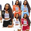 2023 Designer Baseball Uniform Tracksuits Summer Mulheres roupas de duas peças conjuntos de manga curta B Jaqueta de letra e shorts Ternos de corredor casuais 9368