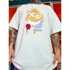 Men's T Shirts Men's T-shirt Trend O-neck Handsome Summer Harajuku Cartoon Printing Tees Unique Short Sleeve Fashion Clothes Oversized