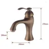 Bathroom Sink Faucets European Style Brass Brushed And Cold Faucet Kitchen Mixer Tap Creative RetroSingle Handle Single Hole Washbasin