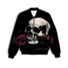 Herenjacks Xinchenyuan Men/Women Rose en Skull 3D Gedrukte jas mode streetwear Men Loose Sporting Coat M53