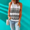 Damesvesten streetwear stijlvol contrast kleur dame vest all-match o nek vrouwen accessoire