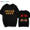 メンズTシャツEladio Carrion Sauce Boyz Monarca Aesthetic Manga Tシャツファッション