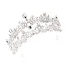 Cabeças de cabeça Mulheres Coroas Partem dos ornamentos brilhantes pérolas brancas tiara para baile de baile de máscaras cosplay