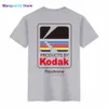 Herr t-shirts 2019 sommar män kvinnor tee ins korea retro lös vild kodak tter kortseverad kodak 100% bomull t shirt hip hop män topps 0301H23