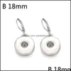 car dvr Charm Fashion Lady 12Mm 18Mm Snap Button Charms Earrings For Women Sier Plated Metal Jewelry Drop Delivery Dhhi4