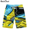 Shorts pour hommes marque Fitness été plage séchage rapide planche d'impression respirant vêtements hommes plage 230228