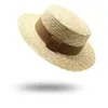 ワイドブリム帽子夏の女性天然小麦の太陽帽子