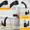 Rubinetti del lavandino da bagno tira fuori mixer tap opape rubinetto nero cromata chiodo girevole a 360 gradi in ottone in ottone banheiro